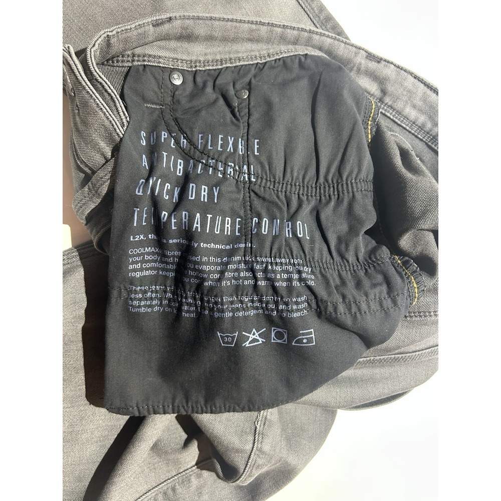 DU/ER Jeans Mens Size 33x34 Grey Denim L2X Relaxed Taper 5-Pocket Stretch EUC - Picture 9 of 11